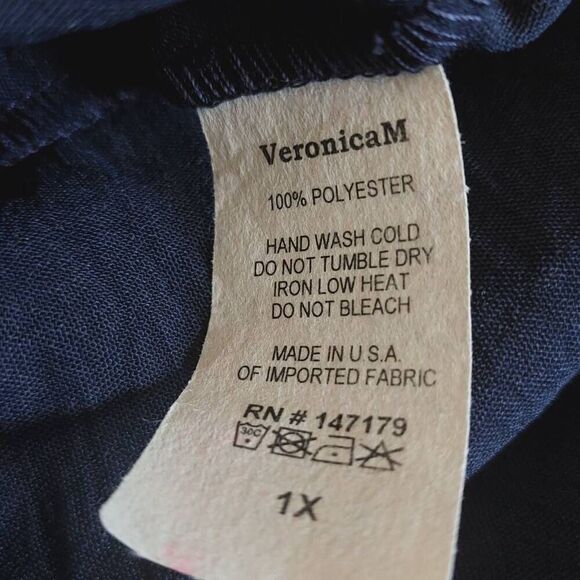 Veronica M The Daily Look Navy Off The Shoulder Blouse size 1X - Picture 5 of 5